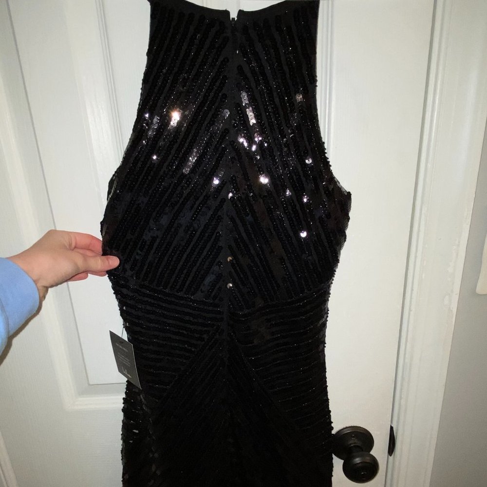 LULUS Black sequin Dress